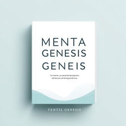 Create a book cover for the title 'Mental Genesis' focusing on themes of personal development, self-discovery, and self-love