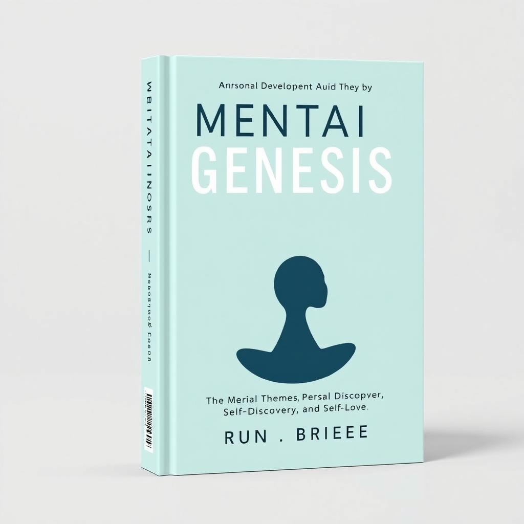 Create a book cover for the title 'Mental Genesis' focusing on themes of personal development, self-discovery, and self-love