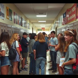 A nostalgic scene capturing high school memories