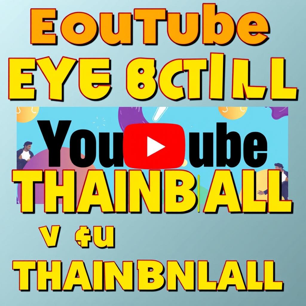 Create a vibrant and eye-catching YouTube thumbnail featuring bold text, bright colors, and engaging imagery