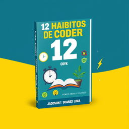 Design a cover for an ebook titled '12 Hábitos de Poder' by Jadson Soares Lima