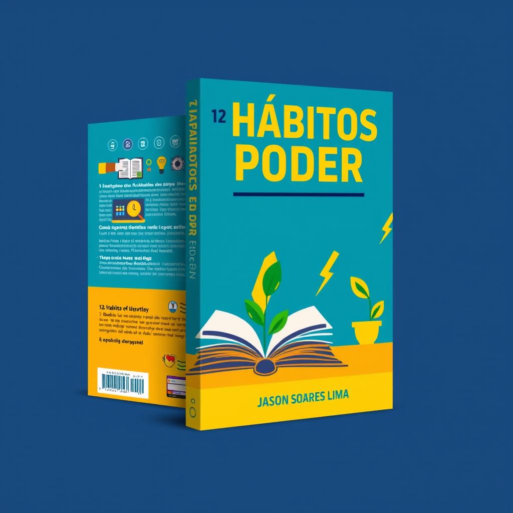 Design a cover for an ebook titled '12 Hábitos de Poder' by Jadson Soares Lima