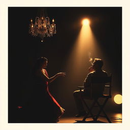 Create a movie poster in noir style