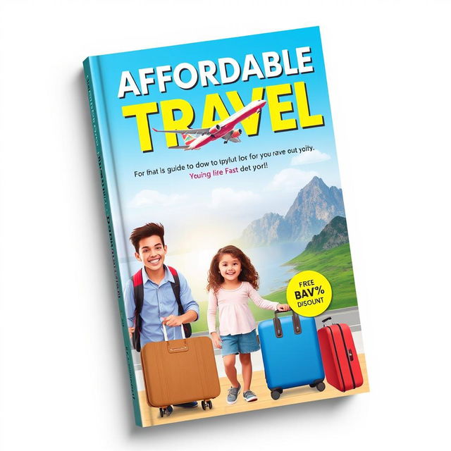 A book cover design for a guide on affordable travel