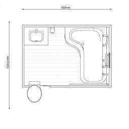 A detailed floor plan of a bathroom with dimensions of 2240 mm in width and 3000 mm in length