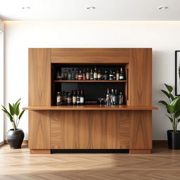 Create an image of a small, elegant bar for a house