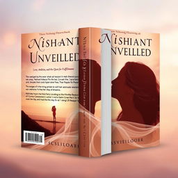 Create a book cover for the title "Nishant Unveiled: Love, Ambition, and the Quest for Fulfillment"