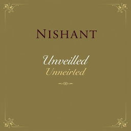 Create a cover page for the title "Nishant Unveiled: Love, Ambition, and the Quest for Fulfillment" in a picture format