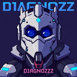 Create a pixel art image featuring a character named D1AGN0ZZ