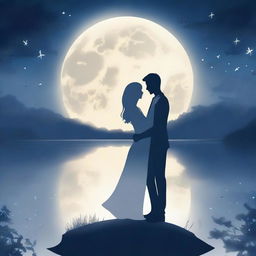 A beautiful love story set under the serene glow of a white moonlight