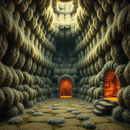 The Hairy Bastion is a unique dungeon where every surface is lined with thick, coarse fur