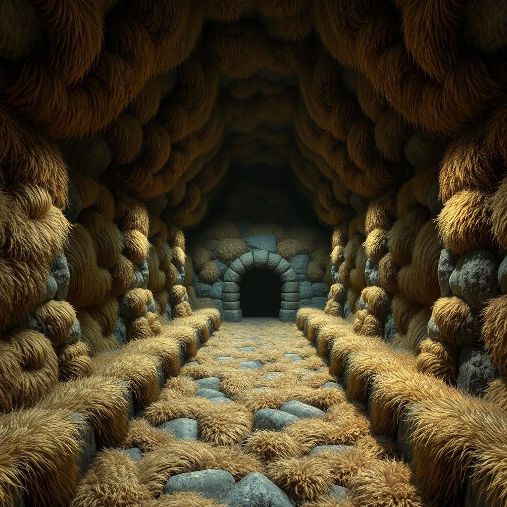 The Hairy Bastion is a unique dungeon where every surface is lined with thick, coarse fur