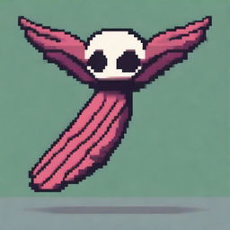 Create a simple pixel art of a side-view flying eye enemy for a 2D video game