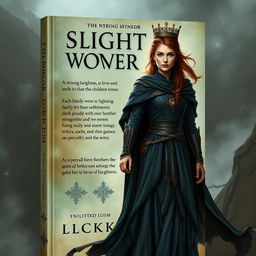 Create a book cover for a fantasy story about a young woman who becomes a fighter and falls in love with a dark prince