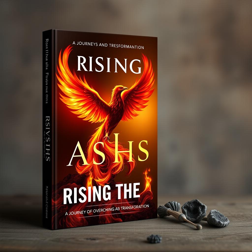 A captivating ebook cover with the theme 'Rising from the Ashes: A Journey of Overcoming and Transformation'