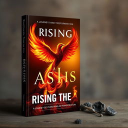 A captivating ebook cover with the theme 'Rising from the Ashes: A Journey of Overcoming and Transformation'