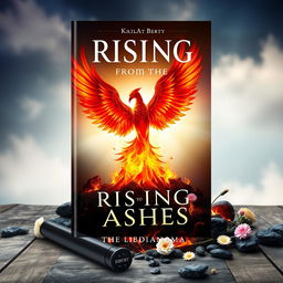 A captivating ebook cover with the theme 'Rising from the Ashes: A Journey of Overcoming and Transformation'