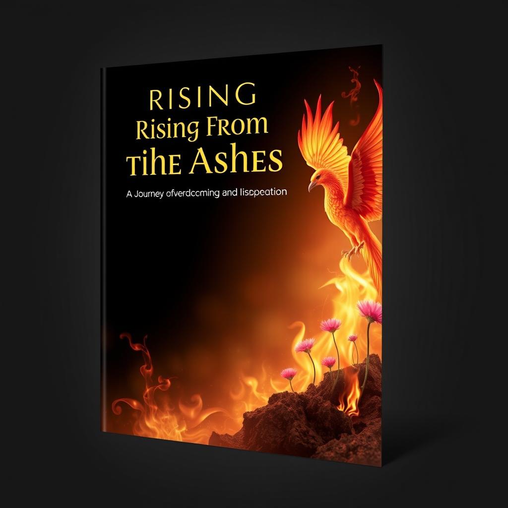 A captivating ebook cover with the theme 'Rising from the Ashes: A Journey of Overcoming and Transformation'