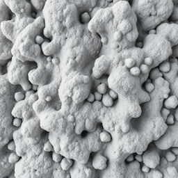 A high-resolution close-up image of a grey foam texture