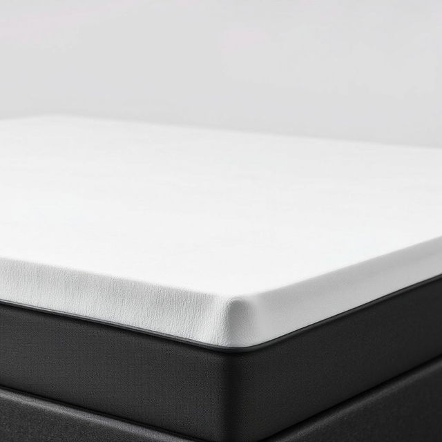 A high-resolution image of a flat foam mattress topper