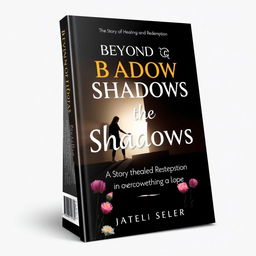 A poignant ebook cover with the theme 'Beyond the Shadows: A Story of Healing and Redemption', focusing on overcoming abuse