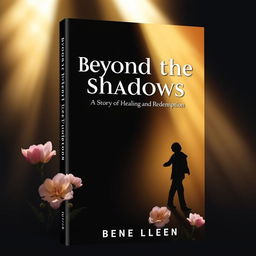 A poignant ebook cover with the theme 'Beyond the Shadows: A Story of Healing and Redemption', focusing on overcoming abuse