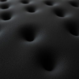 A high-resolution close-up image of the texture of black foam material used for a mattress