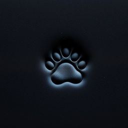 A soft, detailed image of a bear paw print on a black foam mattress