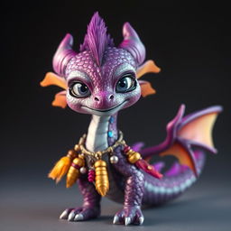 A slender, amethyst-scaled Player Dragon-born with iridescent scales that shimmer in shades of purple, blue, and silver, stands with a sly grin