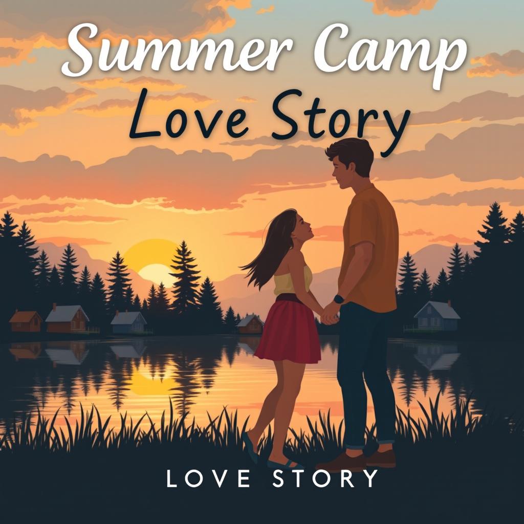 Create a book cover for a summer camp love story