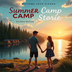 Create a book cover for a summer camp love story