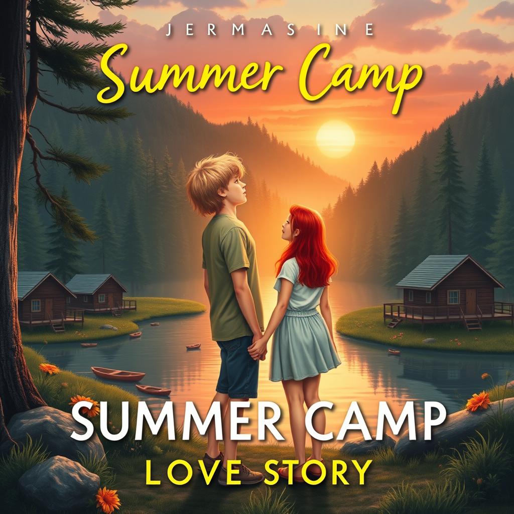 Create a book cover for a summer camp love story