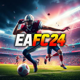 Create a vibrant and dynamic image showcasing the excitement and energy of EAFC 24