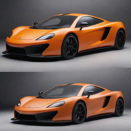 An unexpected fusion combining the sleek, aerodynamic lines of a McLaren supercar with the simplistic and boxy styling of a Lada.