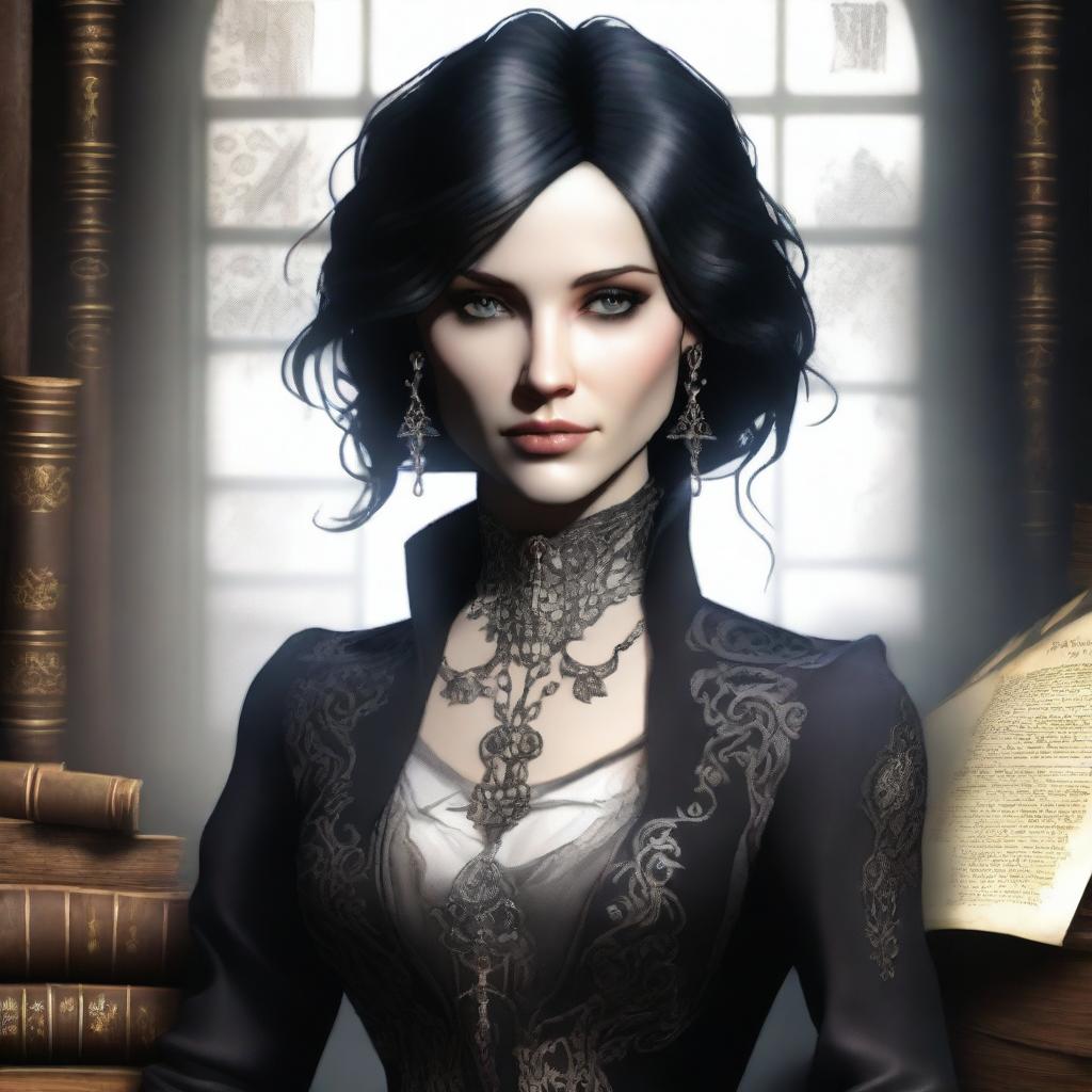 Isolde Ravenshadow, the enigmatic head of the Shadow Quill newspaper in Shard