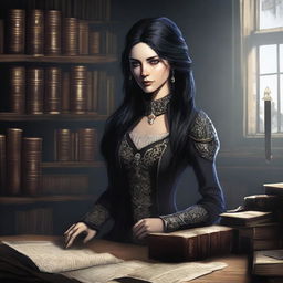 Isolde Ravenshadow, the enigmatic head of the Shadow Quill newspaper in Shard