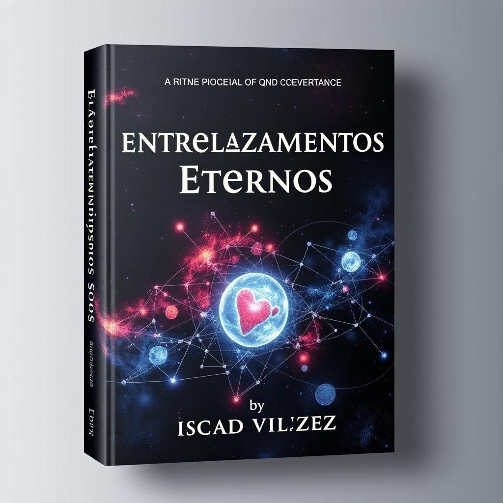 Create a formal and creative full book cover for a book titled 'Entrelazamientos Eternos' by Isaac Vílchez