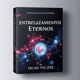 Create a formal and creative full book cover for a book titled 'Entrelazamientos Eternos' by Isaac Vílchez