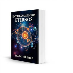 Create a formal and creative full book cover for a book titled 'Entrelazamientos Eternos' by Isaac Vílchez