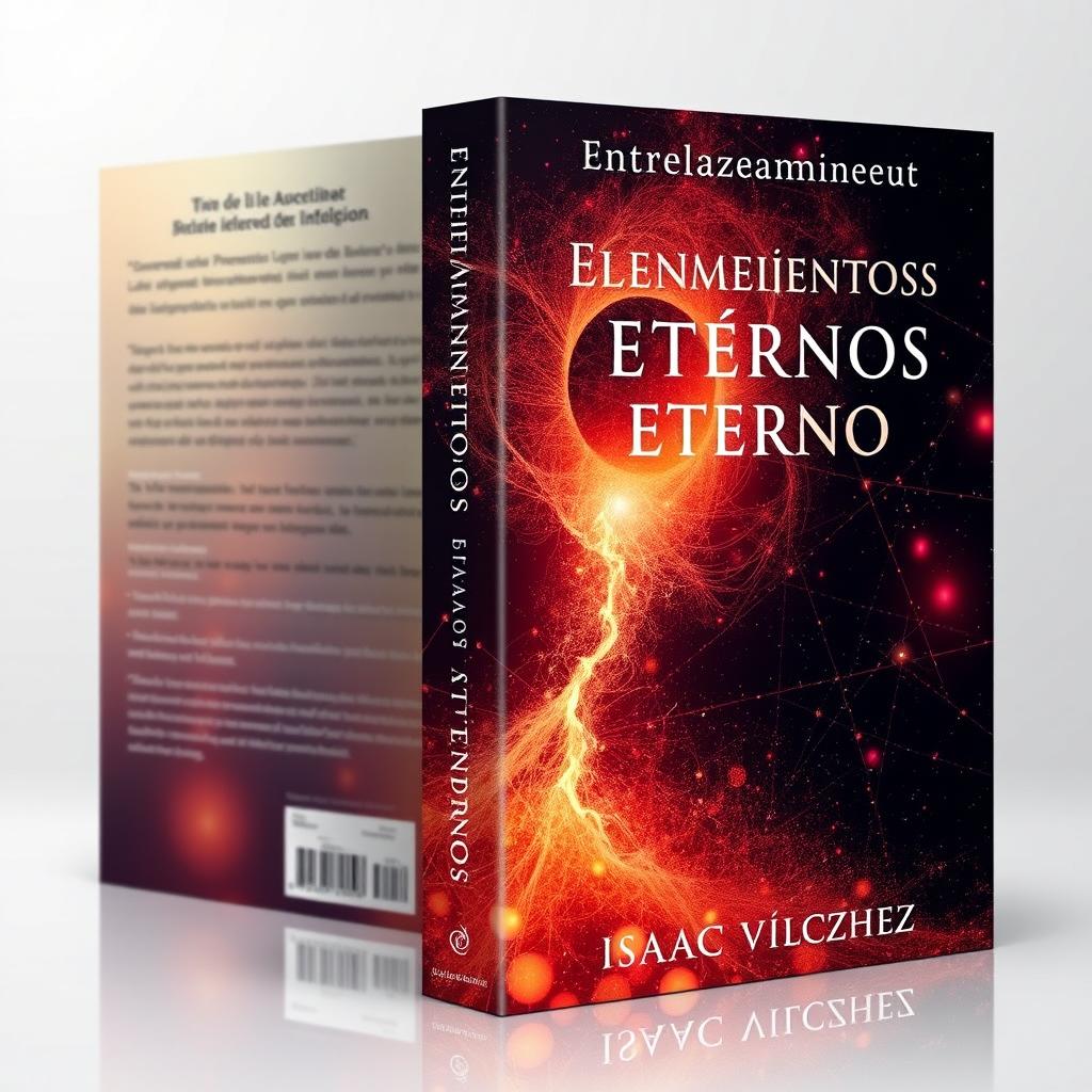 Create a formal and creative full book cover image for a book titled 'Entrelazamientos Eternos' by Isaac Vílchez