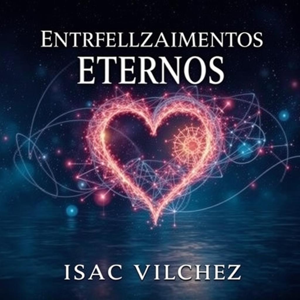 Create a formal and creative full book cover image for a book titled 'Entrelazamientos Eternos' by Isaac Vílchez