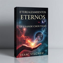 Create a formal and creative full book cover image for a book titled 'Entrelazamientos Eternos' by Isaac Vílchez