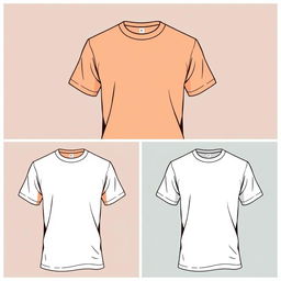 Create a t-shirt design featuring a peach color