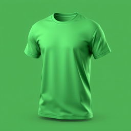 Create a 3D design for a t-shirt featuring a green color