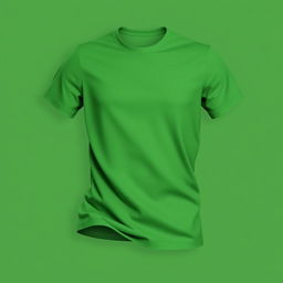 Create a 3D design for a t-shirt featuring a green color