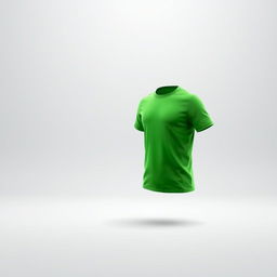 Create a 3D design for a t-shirt featuring a green color