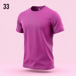 Create a 3D design for a t-shirt featuring a pink color