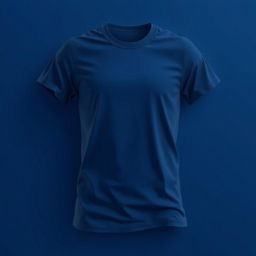 Create a 3D design for a t-shirt featuring a dark blue color