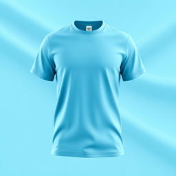 Create a 3D design for a t-shirt featuring a light blue color