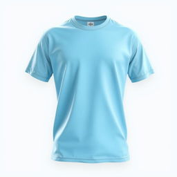 Create a 3D design for a t-shirt featuring a light blue color